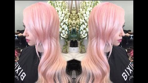 How To Get Peachy Pink Pastel Hair The Process And Product Pravana
