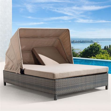 Zuo Vive Siesta Key All Weather Wicker Double Chaise Lounge