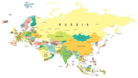 Mapa De Europa Y Asia Con Nombres