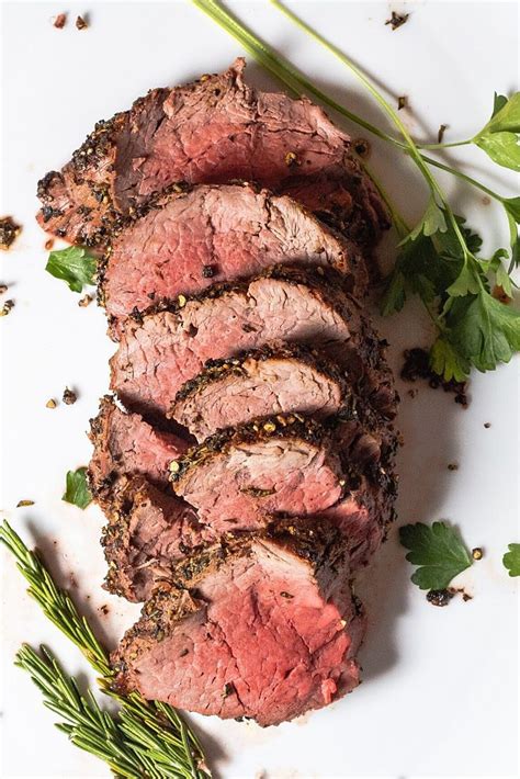 The beef top loin roast, also known as new york strip roast or strip loin roast, is a lean, flavorful, tender cut from the short loin. Herb and Pepper Crusted Beef Tenderloin with Creamy Horseradish Sauce | Recipe | Beef tenderloin ...