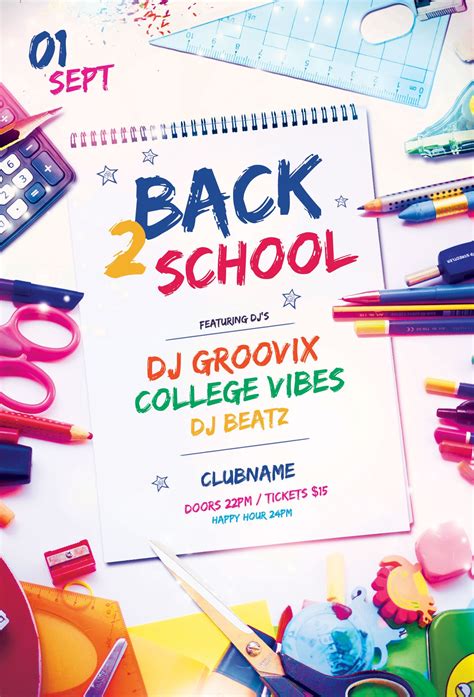 Back To School Flyer Templates For Photoshop • Stylewish