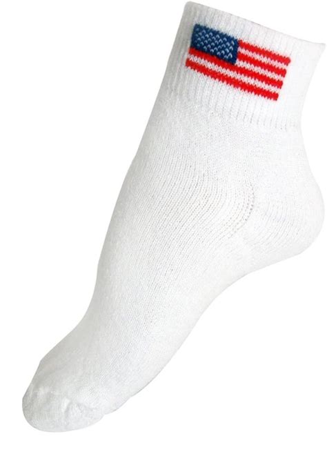 American Pride Mens American Flag Ankle Socks 3 Pack 10 13 White At