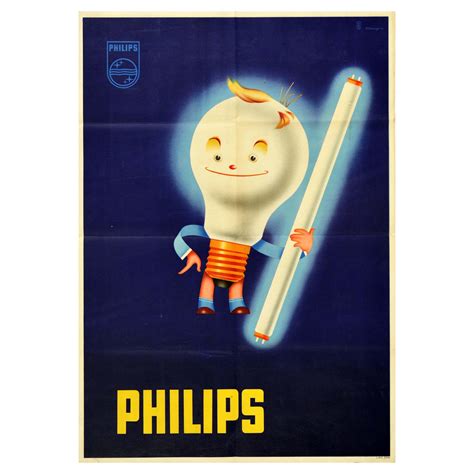 Large Philips Lampes Poster For Sale At 1stdibs