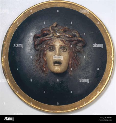 Shield With The Head Of Medusa Stock Photo Alamy