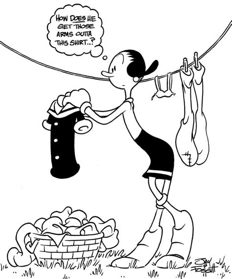 Olive Oyl Doing Laundry By Jayfosgitt On Deviantart Popeye Cartoon