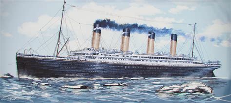 Painting Made By Me Titanic In The Afternoon Of April 14th 1912 R