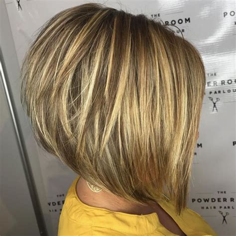 Inverted Bob With Finely Chopped Back Stacked Haircuts Short Hair