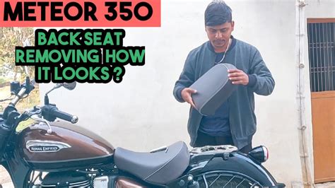 Meteor 350 Back Seat Removing And Bobber Look Of Meteor How To Remove