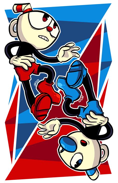 Cuphead And Mugman By Jackce Art On Deviantart