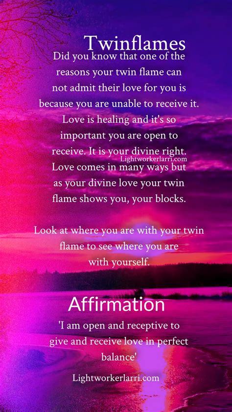 Learn To Receive Love Twin Flame Quotes Twin Flame Love Quotes Twin