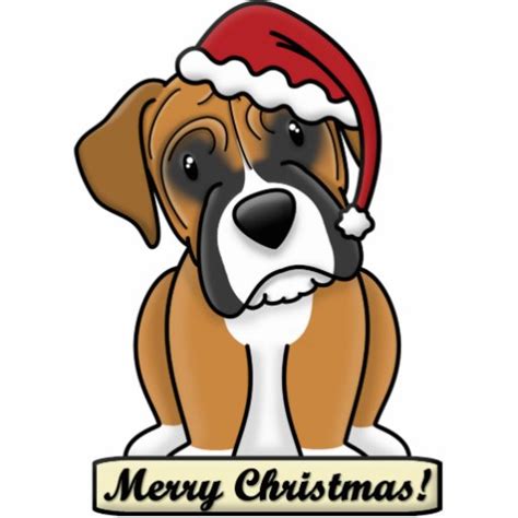 Here you can explore hq christmas dog transparent illustrations, icons and clipart with filter setting like size, type, color etc. Cartoon Boxer Christmas Ornament Photo Cutouts | Zazzle