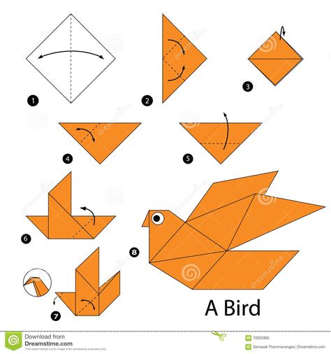 Easy Steps To Make Origami Bird Step Instructions Make Origami Bird