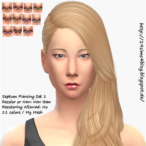 Septum Piercing For Females At 19 Sims 4 Blog Sims 4 Updates