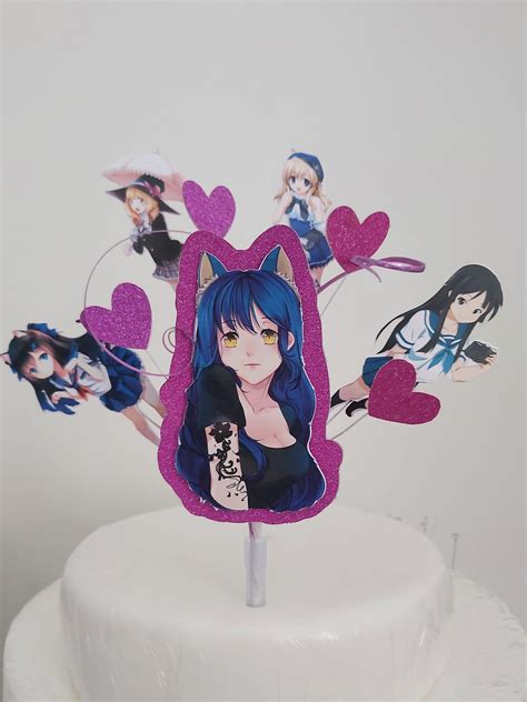 Anime Cake Topper Birthday Celebrations Etsy