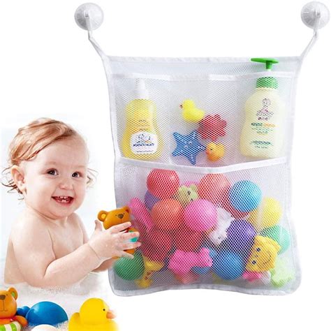 Baby Bath Toy Storage Net Childrens Bathtub Hanging Bag Duck T X 国内即発送