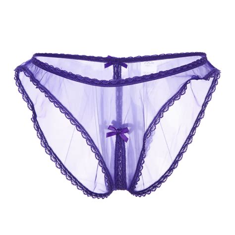 Sosexylingerie So Sexy Lingerie Tm Sheer Hipster Split Open Crotch Crotchless Panties Women