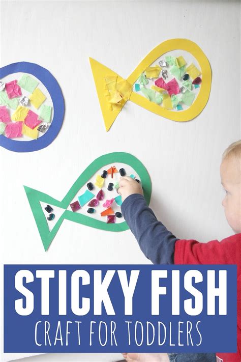 10 incredible alphabet craft ideas for your toddler. Toddler Approved!: Sticky Fish Craft for Toddlers