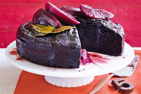 Red Wine Chocolate Cake With Poached Pear Recipe Chocolate Cake