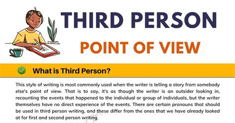 Third Person Point Of View What Is It And How Do I Use It 7esl
