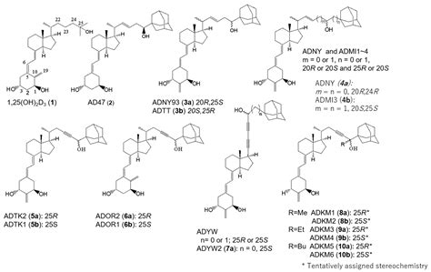biomolecules free full text syntheses of 25 adamantyl 25 alkyl 2 methylidene 1α 25