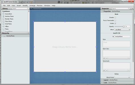 Getting Started With JavaFX Scene Builder Create The FXML File And The Base Panes JavaFX