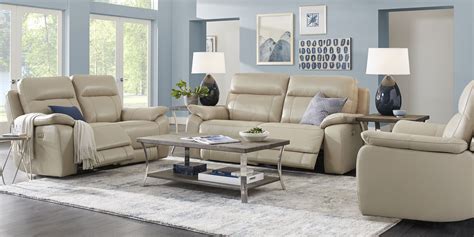 Torini Cream Leather 3 Pc Power Reclining Living Room Rooms To Go