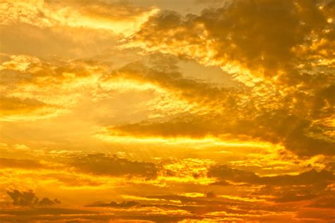 Golden Sky Photo Yellow Sky Digital Download Photography Clouds Sun