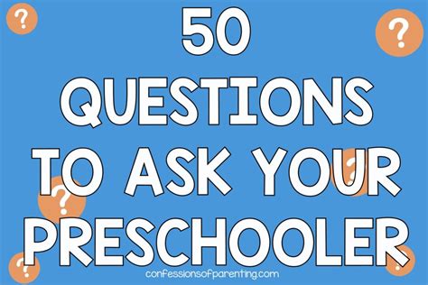 50 Questions To Ask A Preschooler Confessions Of Parenting Fun Games