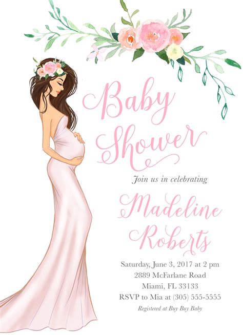 Choose from our diverse collection of exclusive designs and personalize with your own photos, text, and other special touches. Girl Baby Shower Invitation, Pregnant Mom Baby Shower ...