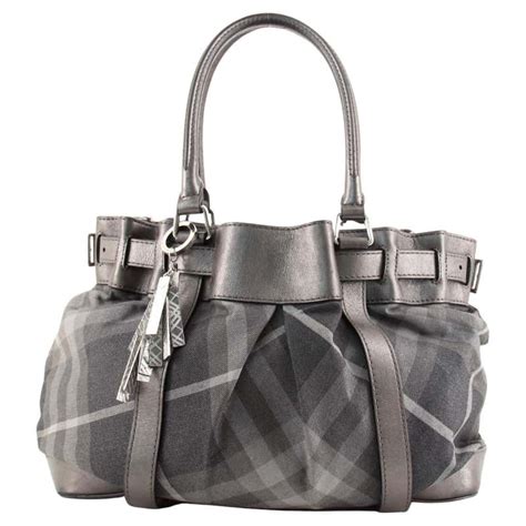 Burberry Belted Tote Shimmer Nova Check Canvas Large For Sale At 1stdibs