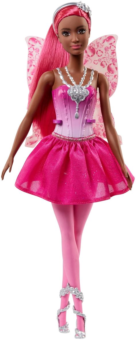 Barbie Dreamtopia Fairy Doll Pink Ponytail With Jewel Print Wings