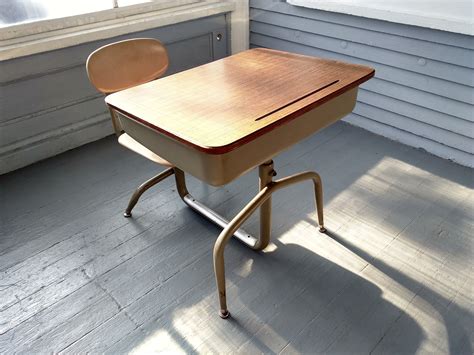 Vintage School Desk And Chair Kids Desk Mid Century Modern Furniture