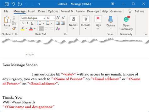 Out Of Office Outlook How To Set An Automatic Reply Email Vrogue Co