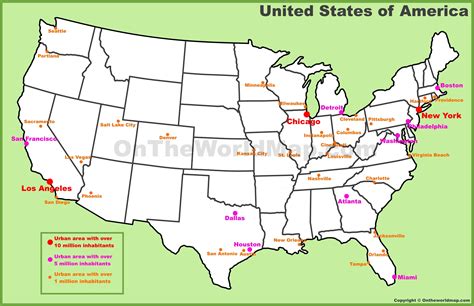 Main Us Cities Map
