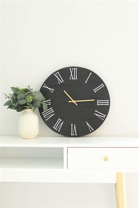 Small Wall Clock Black Clock Decor For Kitchen Modern Etsy Small