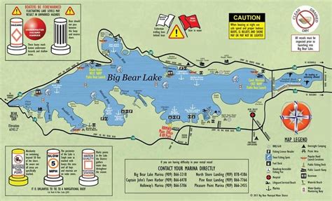 Maps Boating Map Of Big Bear Lake Lake Map Big Bear Lake Fishing