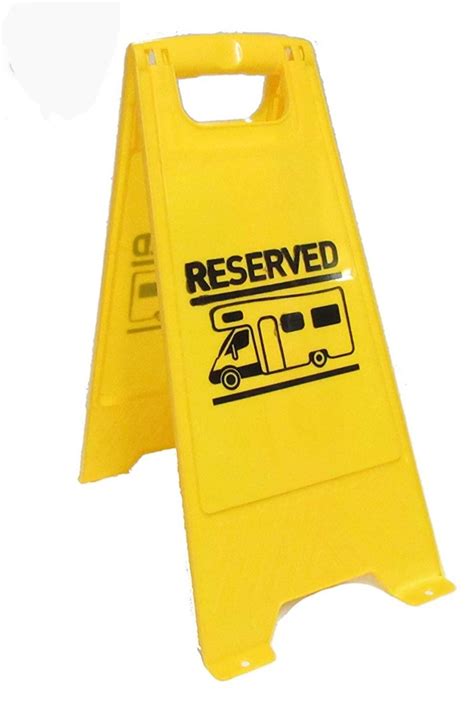 Motorhome Reserved A Board Sign Yellow Ezer Conversions Ltd