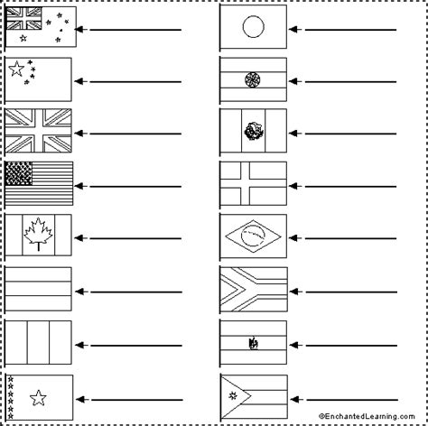 Printable Coloring Pages Of The World Flags