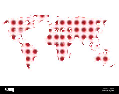 World Map Red Dots Stock Photo Alamy