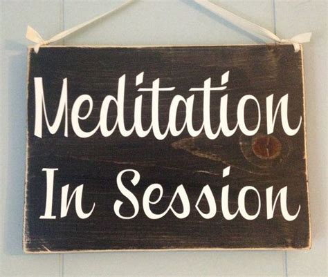 10x8 Meditation In Session Custom Wood Sign Meditating Yoga Zen