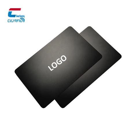 Factory Wholesale Nfc Pvc Smart Card Full Black Matt Finish Nfc Social