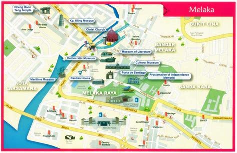 Melaka Travel Map Myrujukan