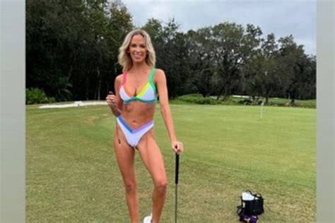 Brooks Koepka S Gorgeous Wag Jena Sims Strips Down To Bikini On Golf