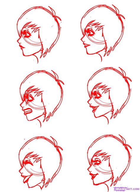 How To Draw Profile Faces And Mouths Side View Step By