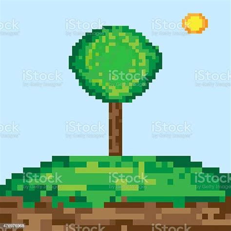 Pixel Art Tree Stock Illustration Download Image Now 2015 Art Art