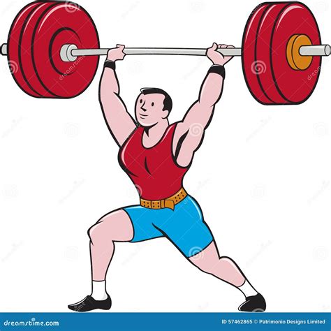 Weightlifter Lifting Cartoon Vector 83332663
