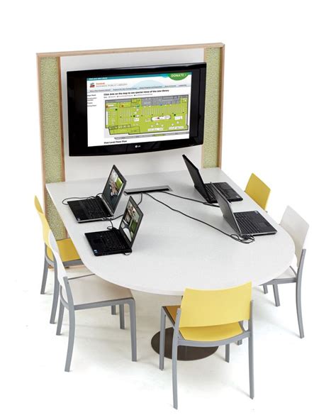 Technolink Media Table Demco Interiors Library Furniture Wood