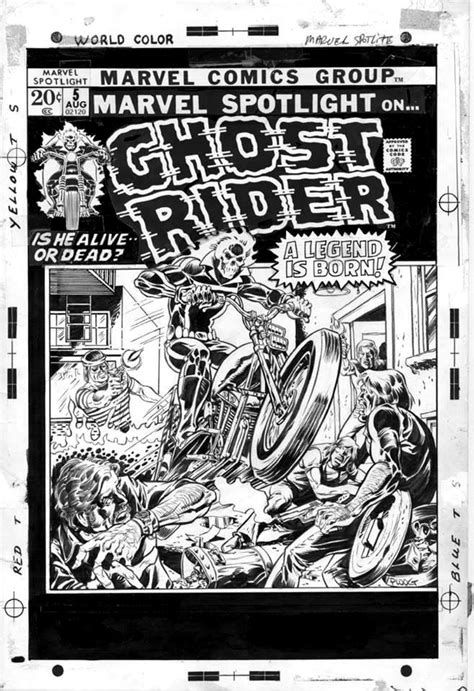 The First Ghost Rider Marvel Spotlight 5 Cover Art By Mike Ploog