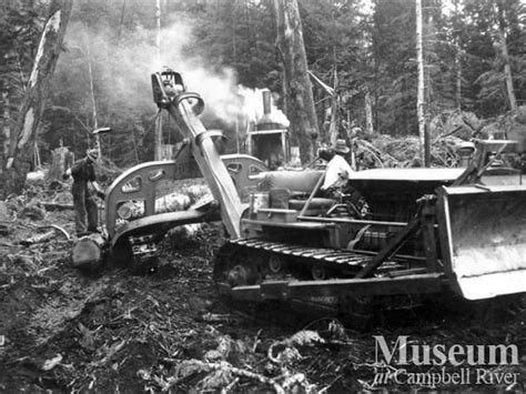 Cat Logging Near Dent Island Campbell River Museum Online Gallery