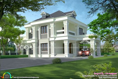 ₹40 Lakhs Cost Estimated Semi Colonial Style House Kerala Home Design